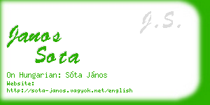 janos sota business card
